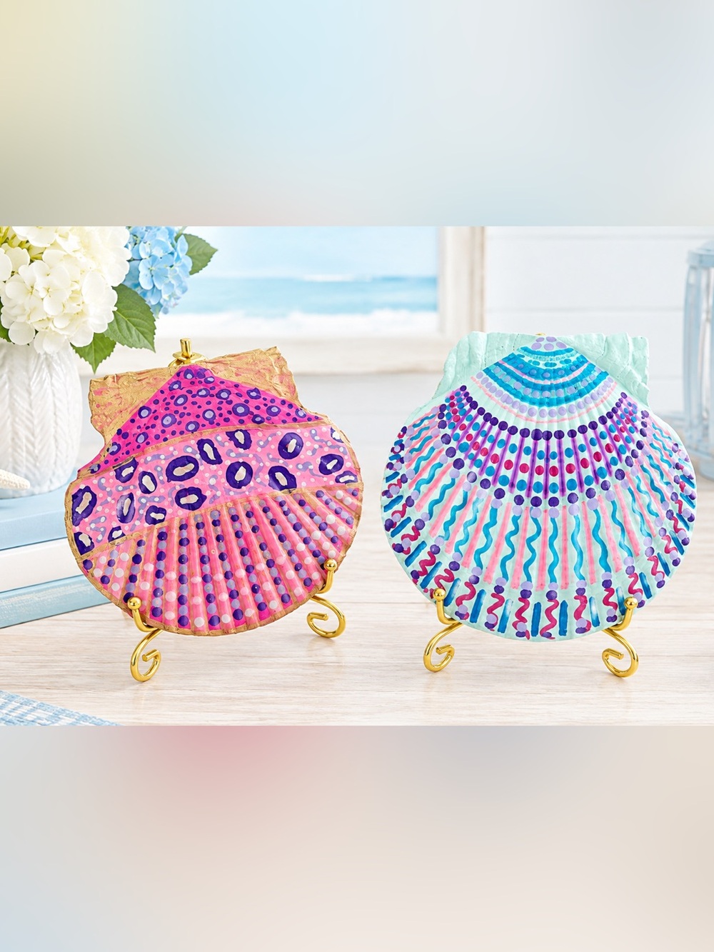 Hand-Painted Decorative Seashells - Picture 1 of 1
